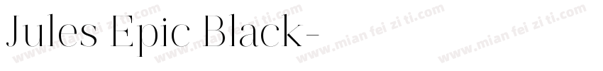 Jules Epic Black字体转换
